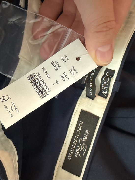 J.Crew Essential wide-leg pant in Italian studio wool blend NWT Size 4 - Picture 7 of 10